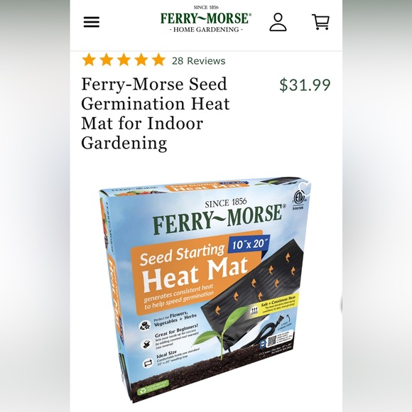 NWT Ferry-Morse Seed Germination Heat Mat for Indoor Gardening - Picture 10 of 12